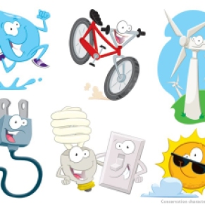 Character designs for SDG&E Kids' website